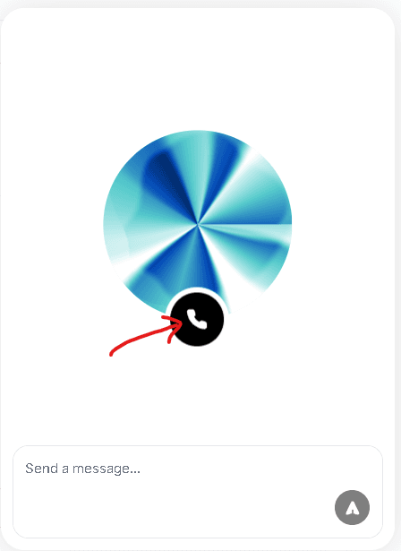 Schritt 2: Klicken Sie auf den Hörer um den Anruf zu starten
